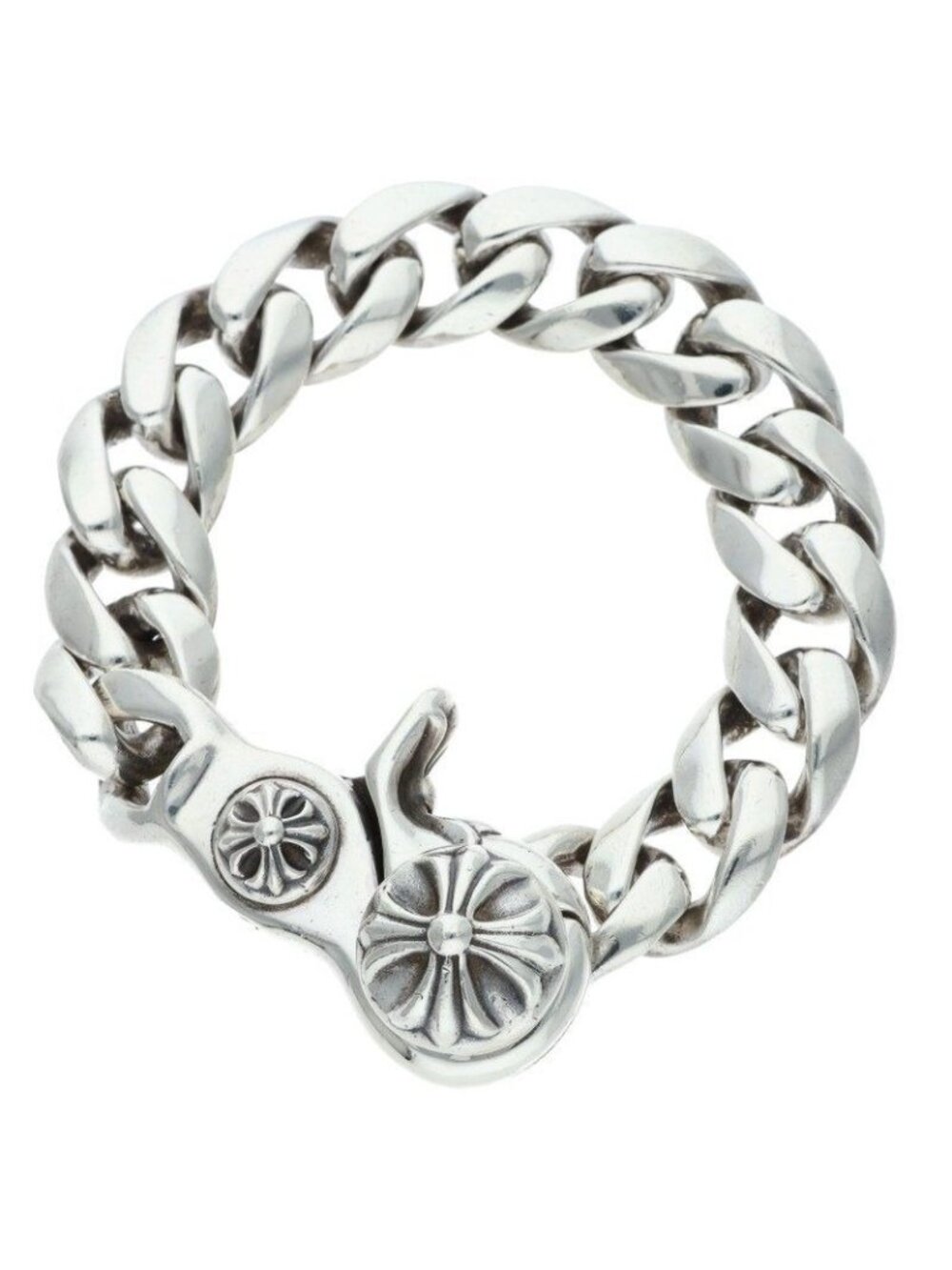 Chrome Hearts Classic Link Clip Silver Bracelet